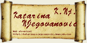 Katarina NJegovanović vizit kartica